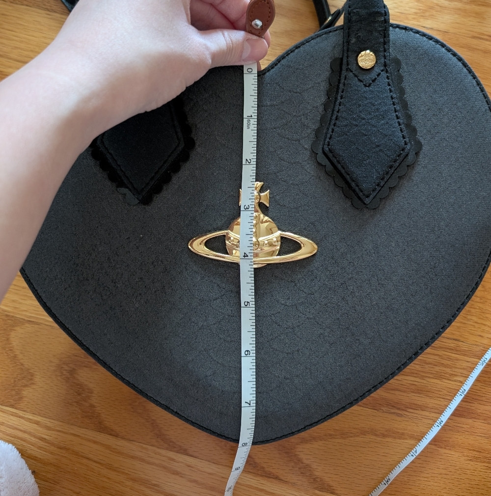 Vivienne Westwood Black Heart Crossbody Bag - Modified Exterior - Picture 7 of 17